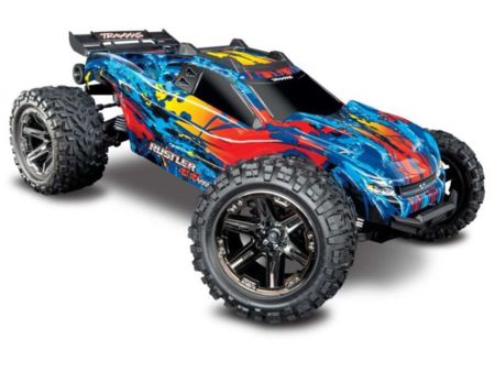 TRAXXAS Rustler 4x4 VXL rot/gelb RTR ohne Akku/Lader