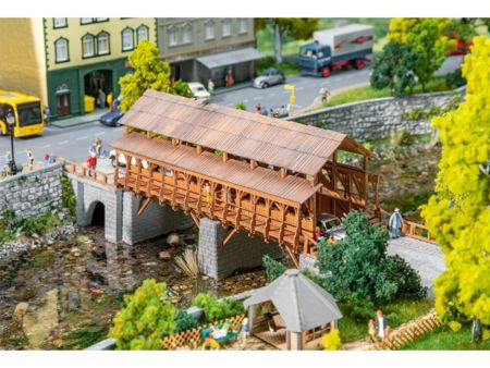 Faller HO Eisenbahn-Holzbrücke