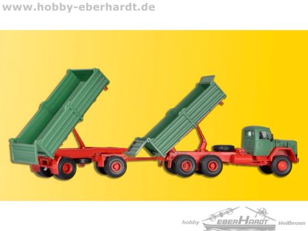 Kibri H0 MAGIRUS DEUTZ 230 D 26 AK mit Kippanhänger