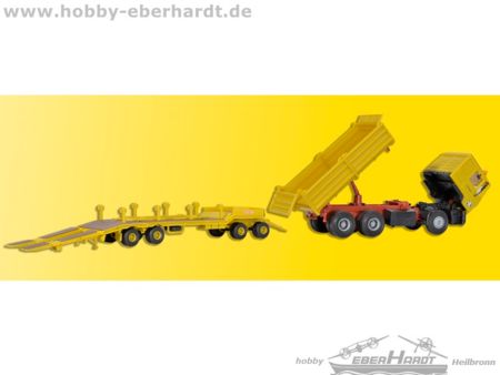 Kibri H0 MAN Kipper mit Tieflader KIRCHHOFF