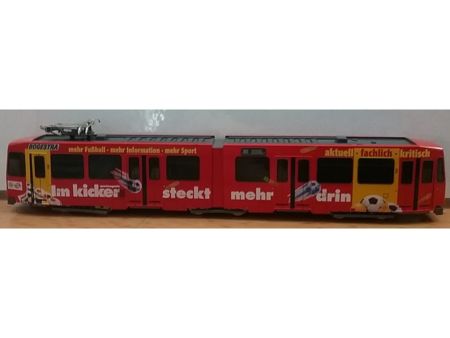 M6 Tram Bogestra mit Kicker Werbung