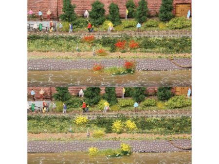 Heki  100 Grasbüschel gelb/rot, 5-6 mm