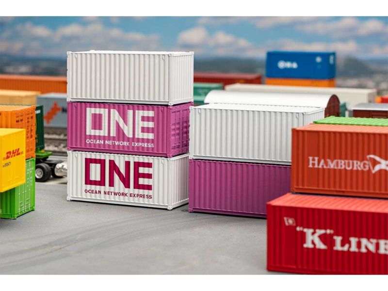 Faller H0 20' Container ONE, 5er-Set