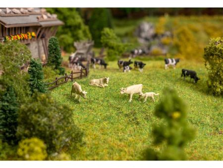 Faller  Spur N Figuren-Set mit Mini-Sound-Effekt Kühe
