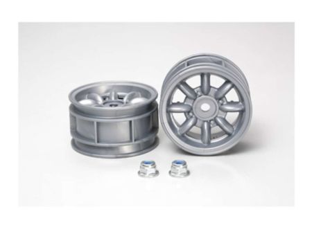Tamiya M-Chassis 8-Speichen Felgen (2) silber