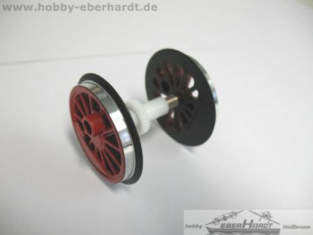 Piko G Radsatz verchromt mit Zahnrad für BR 194