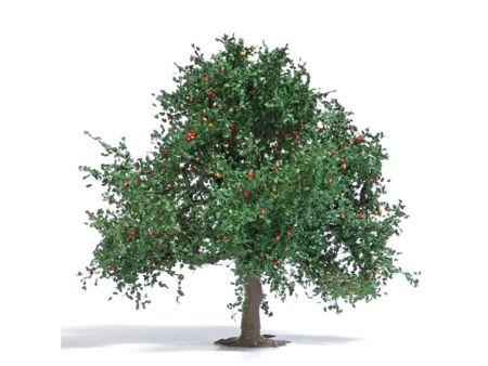 Busch HO Apfelbaum 75 mm, Sommer