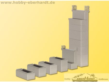 Kibri H0 Universal-Brückenköpfe gemauert, 2 Stück