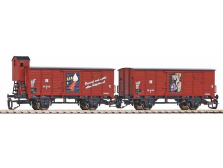 PIKO TT-Ged. 2er Set Güterwagen G02 FIT DR III o. Bhs