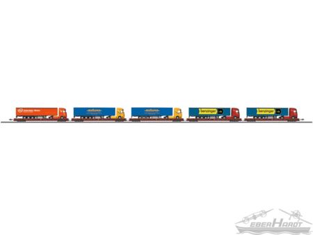 Märklin  HO  RoLa-Wagen-Set mit LKW DB AG