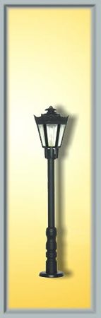 Viessmann H0 Parklaterne schwarz mit klarem Schirm,LED warmw
