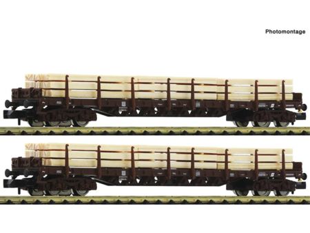 Fleischmann N  2-tlg. Set: Rungenwagen, ÖBB