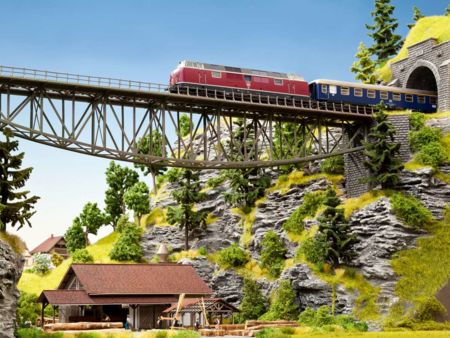 NOCH H0 L-C Fischbauchbrücke, 54cm