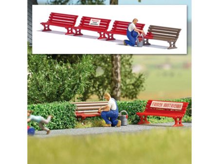 Busch HO Action Set: Sitzbank streiche