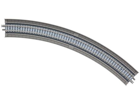 TOMYTEC 4 Gleise, gebogen, in Beton-Viaduktbettung, 45°, r 3