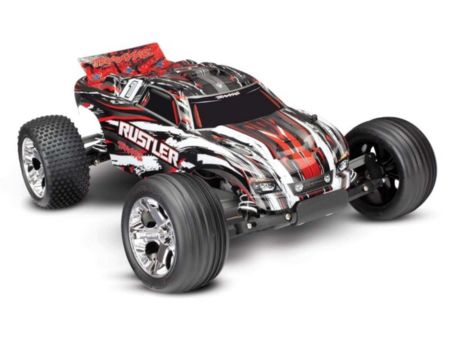 TRAXXAS Rustler rot-X RTR inclusiv 12V-Lader+Akku