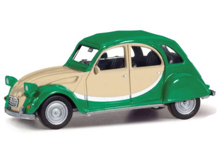 Herpa HO  Citroen 2CV Charl.,grün/beige