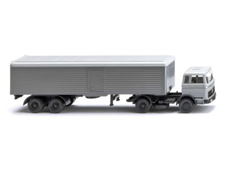Wiking HO Koffersattelzug (MB 1620) - silbergrau