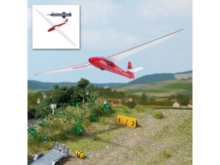 Busch HO Segelflugzeug mit Anhänger