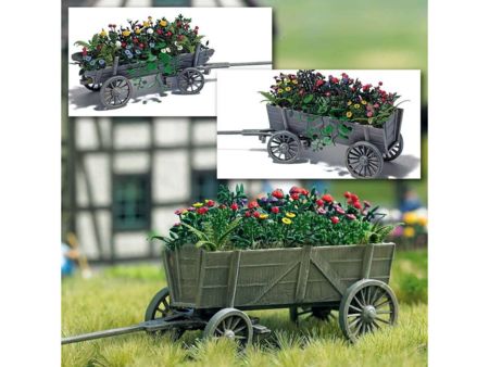 Busch Leiterwagen mit Blumen H0    