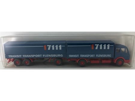 Wiking 599 02 37  MAN Wechselkoffer-Zentralachshängerzug   S