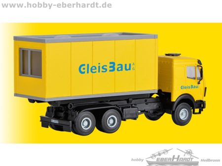 Kibri H0 MB LP Wechsellader mit GleisBau Bürocontainer