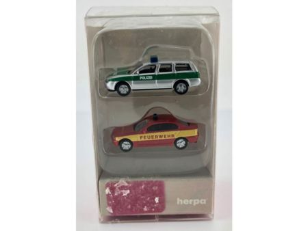 Herpa 065368 N-PKW Set (Polizei/Feuerwehr)     Second hand  