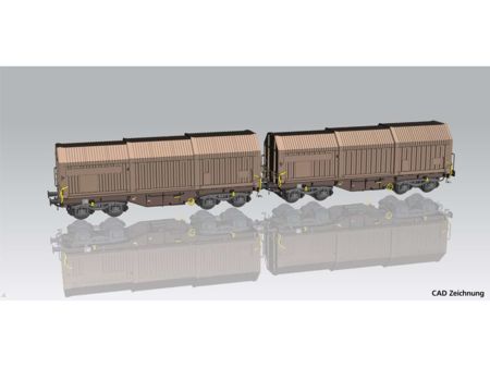 PIKO HO 2er Set Teleskophaubenwagen ÖBB IV