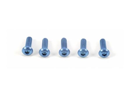 Tamiya 3x10mm Sockelschraube Alu blau (5)