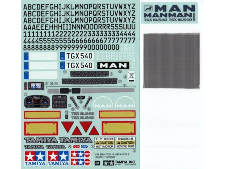 Tamiya Aufkleber MAN TGX 18.540 XLX 56329