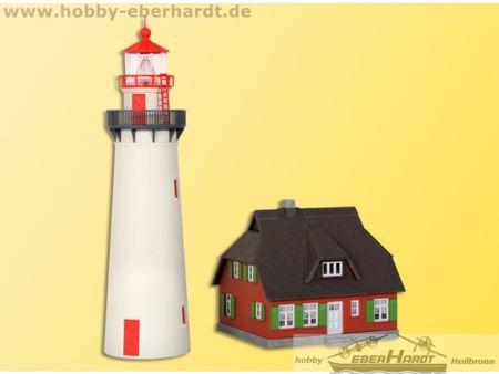 Kibri H0 Leuchtturm Hiddensee mit Nebengebäude