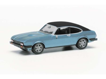 Herpa HO  Ford Capri II m.Vinyld., blau