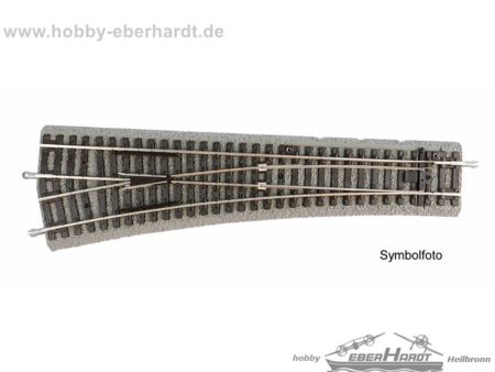 Piko HO Weiche mit Bettung, links WL
