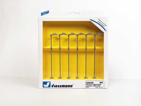Viessmann H0 Moderne Bahnsteigleuchte, LED weiß 