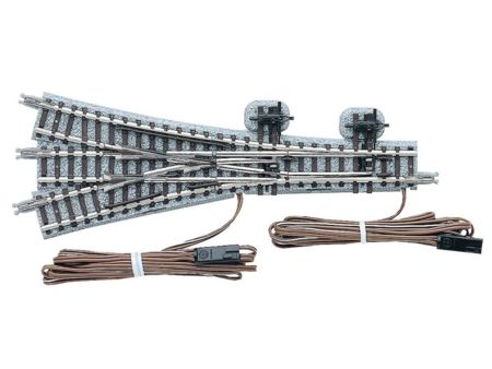 TOMYTEC Dreiwege-Weiche, rechts/links, in Schotterbettung