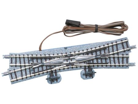 TOMYTEC Elektrische Weiche, links, in Schotterbettung