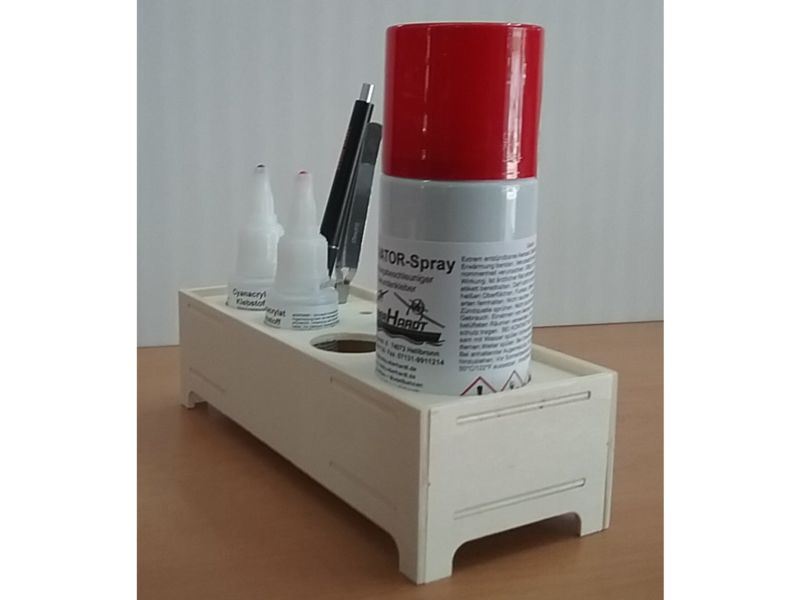 Klebstoffständer Holzbausatz  195 x 80 x 55 mm
