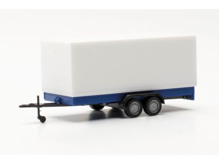 Herpa HO  PKW Tandem-Planenh.,blau/weiß