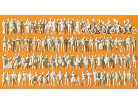 Preiser HO Reisende und Passanten. 120 unbemalte Figuren. Ba