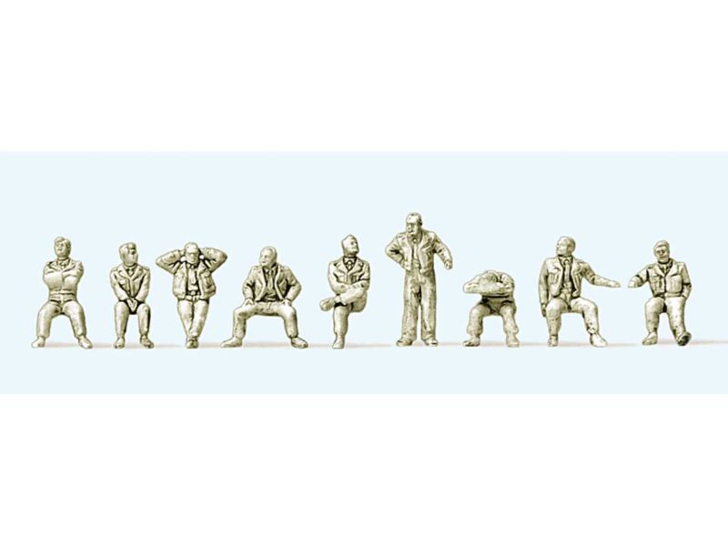 PREISER 14004 - Personnages assis avec bancs - HO 1/87