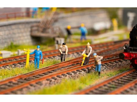 Faller HO Figuren-Set mit Mini-Sound-Effekt Gleisbauarbeiter