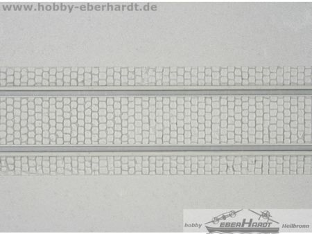 Kibri H0 Straßenplatte mit Gleiskörper,L ca. 20 x B 12 cm