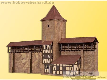Kibri N Wehrturm mit Mauer in Rothenburg