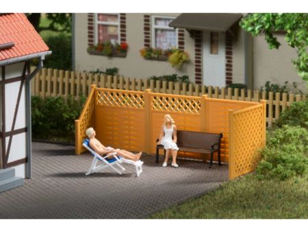 Auhagen H0 Sichtschutzzaun mit Säulen