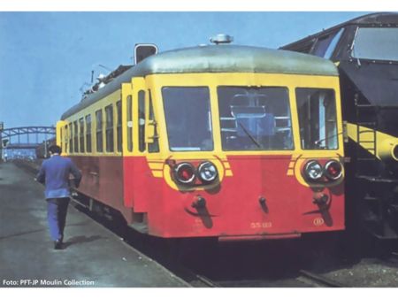 Piko HO Diesel-Schienenbus Rh 554 SNCB III AC-Digital, inkl.