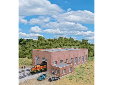 WALTHERS N 2-ständiger Lokschuppen, Backstein