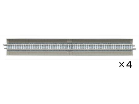 TOMYTEC 4 Gleise, gerade, in Beton-Viaduktbettung, je 280 mm