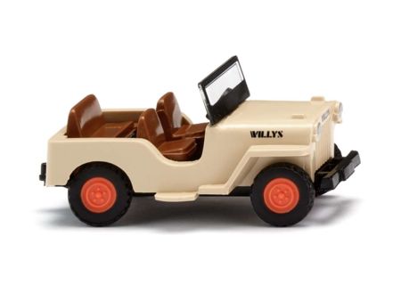 Wiking HO Willys Jeep CJ-3A - elfenbeinbeige