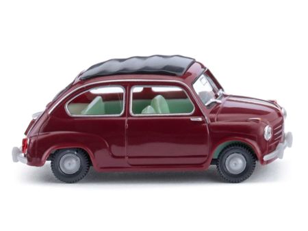 Wiking HO Fiat 600 - weinrot