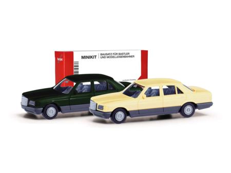 Herpa HO  MB S-Klasse W126,grün/elf.2St